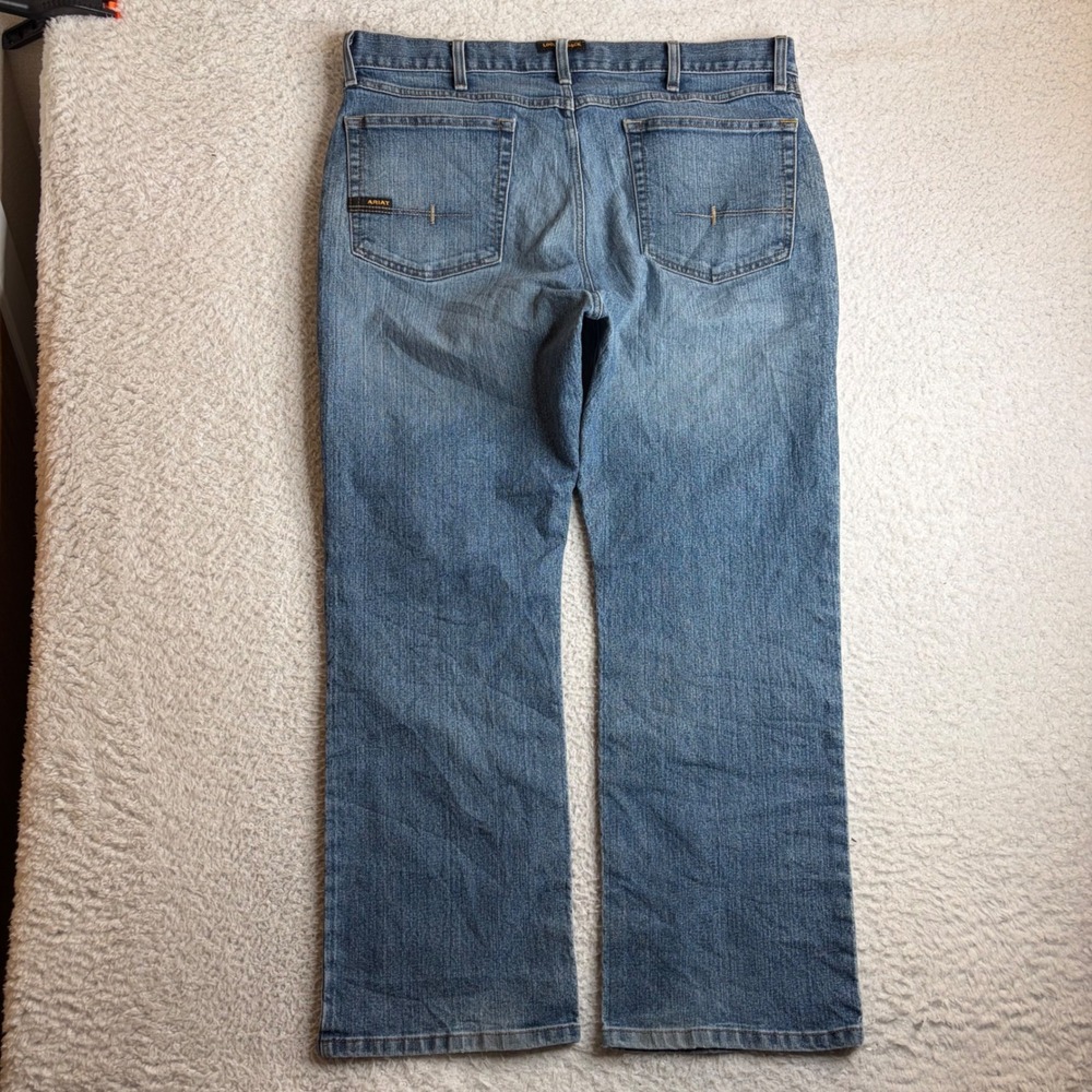 Ariat Rebar M4 Relaxed Boot Cut Jeans Mens 38x30 Medium Wash Denim Workwear